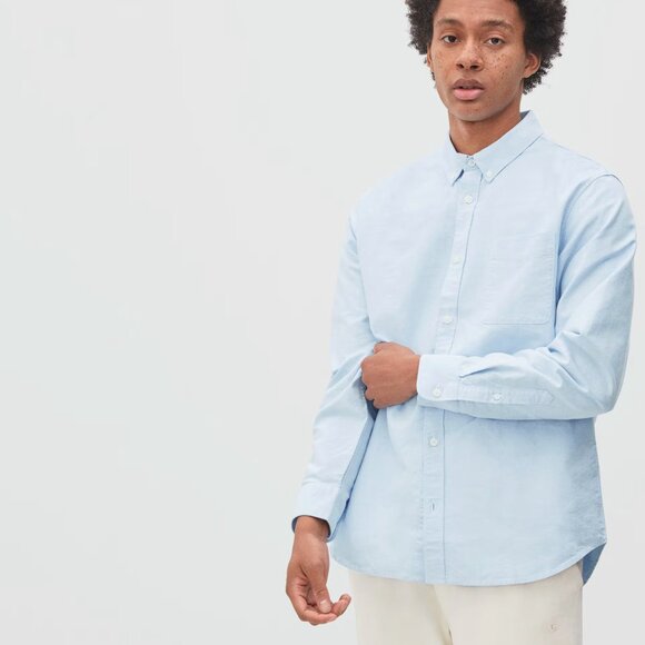 Everlane Other - Everlane Uniform Standard Fit Japanese Oxford Shirt – Light Blue – Size M/T